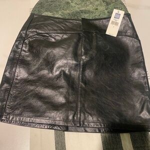 Vintage 90s Gap Genuine Leather Mini Skirt Sz 0 - NEW WITH TAGS!